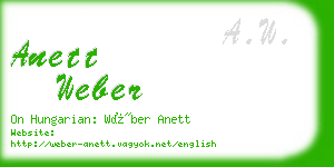 anett weber business card